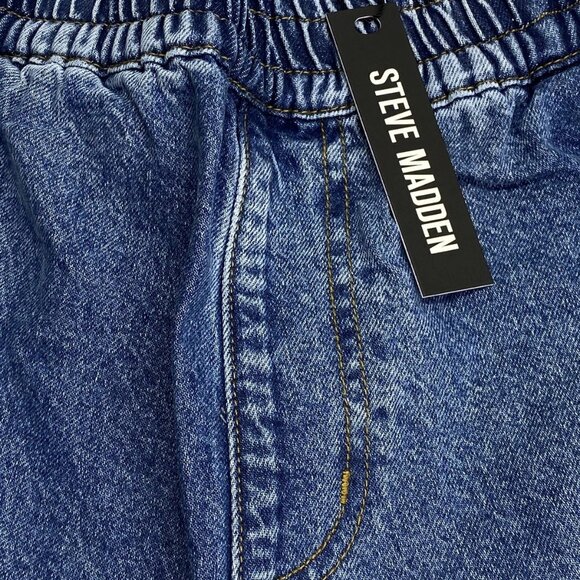 Steve Madden Women's Denim Pant Blue Size XS Gilda Stretch Waist Straight Leg - Picture 8 of 9